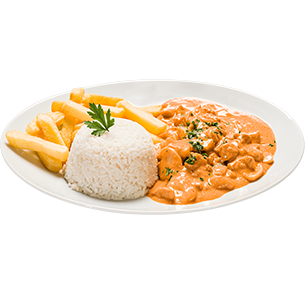 Strogonoff de frango ou carne